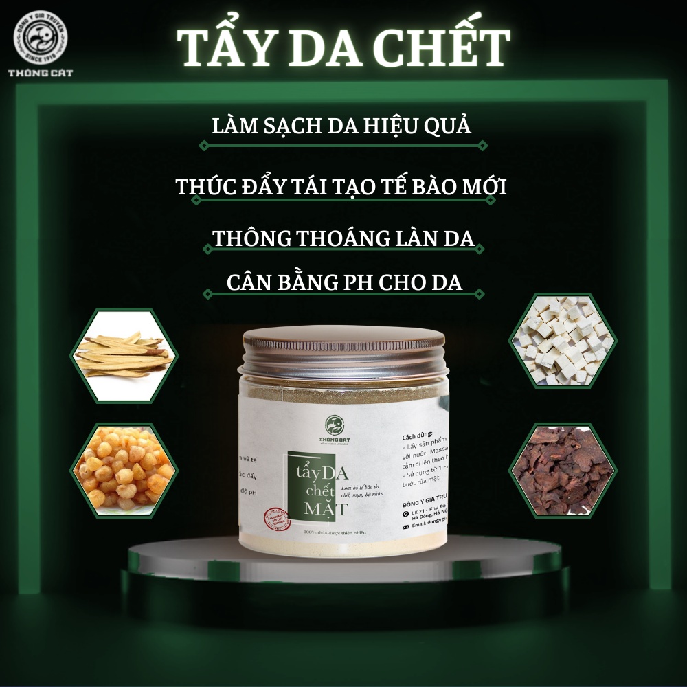 Kem tẩy tế bào chết Đông gia truyền Thông Cát- Sạch nhờ, hết mụn, sạch tế bào chết trên da