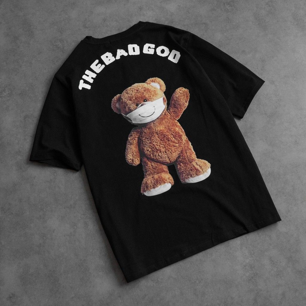 [RẺ VÔ ĐỊCH] Áo phông unisex  Gấu The Bad Good 3 màu basic form rộng tay lỡ dành cho nam nữ