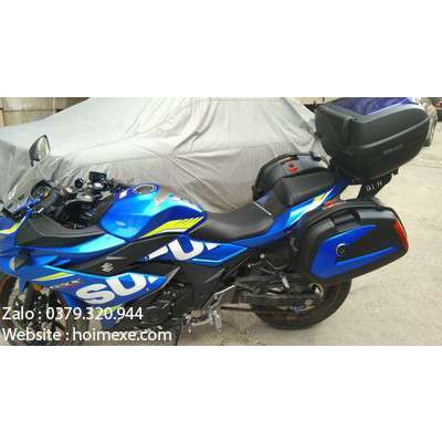 Cặp Thùng Hông Suzuki Gsx Givi Sport màu xanh + Bộ khung Givi