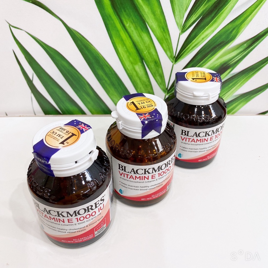 Viên Uống Bổ Xung Vitamin E 1000IU Blackmores Úc Giúp Đẹp Da 30 Viên
