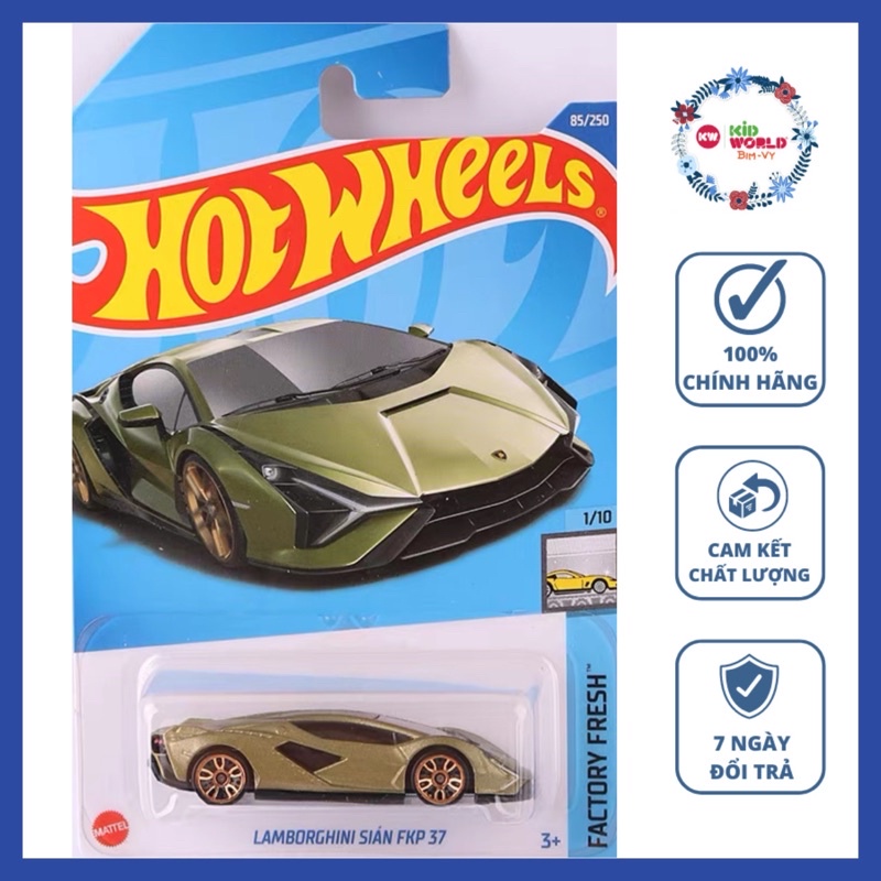 Xe mô hình Hot Wheels basic Lamborghini Sian FKP 37 HCT08.