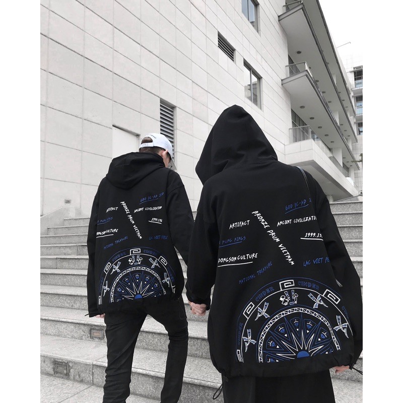 [Local Brand] Áo Khoác Form Rộng Nam Nữ Jacket Trống Đồng CINDER- Áo Jacket Khóa Kéo Unisex Phong Cách Streetwear | BigBuy360 - bigbuy360.vn