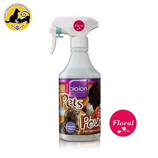 Chai Xịt Khử Mùi Diệt Khuẩn Bioion Pet Pounce Hương Floral 500ml