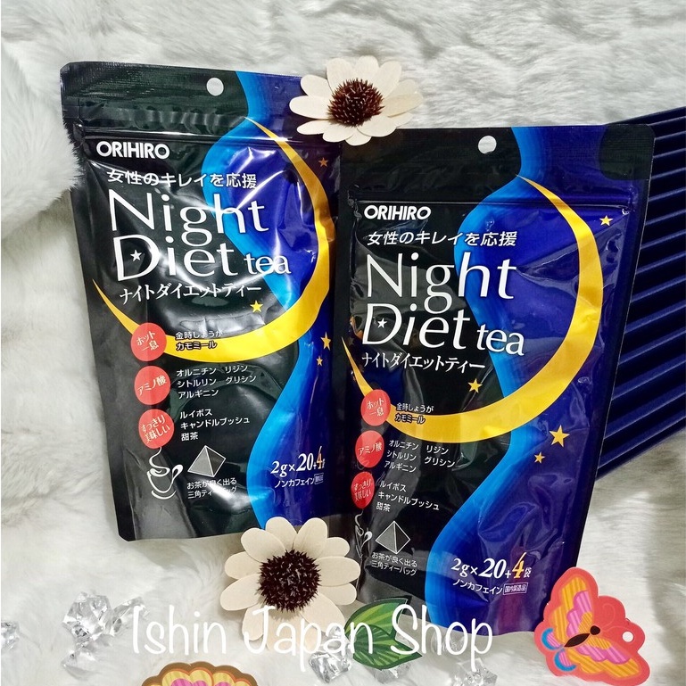 Trà giảm cân night diet tea orihiro nhật bản 20 túi lọc