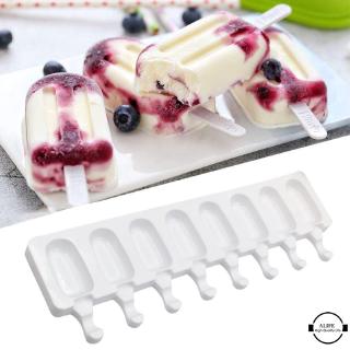Khuôn Làm Kem Que 8 Ngăn Bằng Silicon