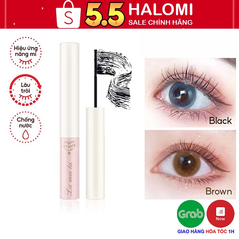 Mascara Siêu Mảnh Tơi Mi Lameila Skinny Microcara Vỏ Hồng Màu Đen