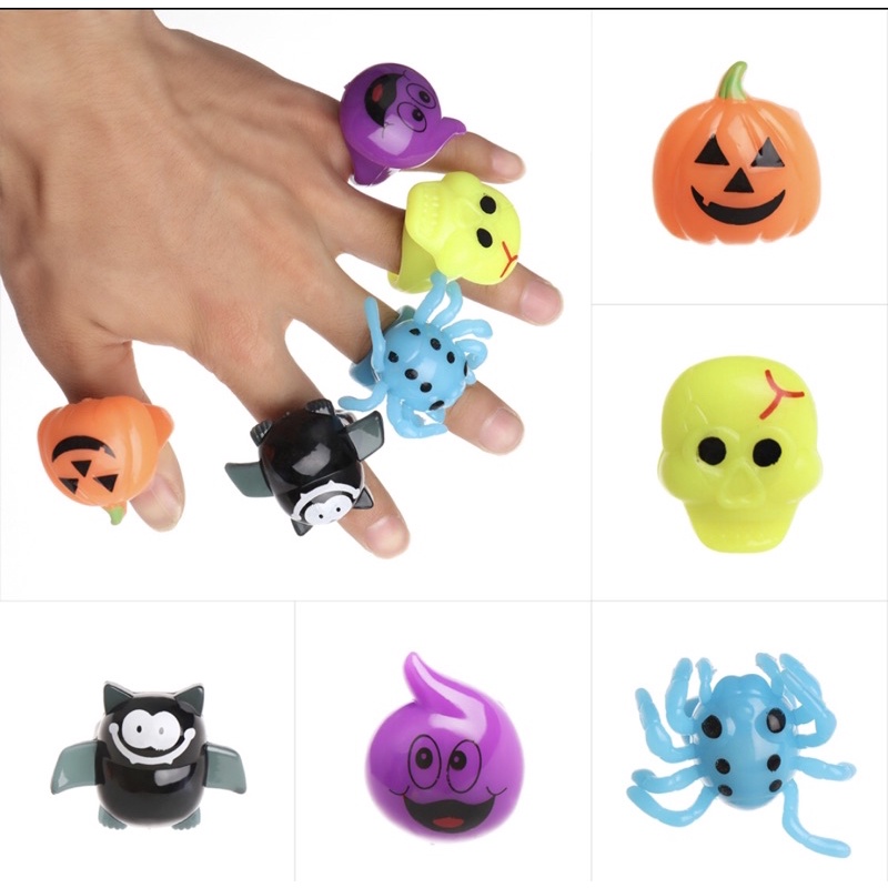 Nhẫn đồ chơi Halloween có đèn 2021