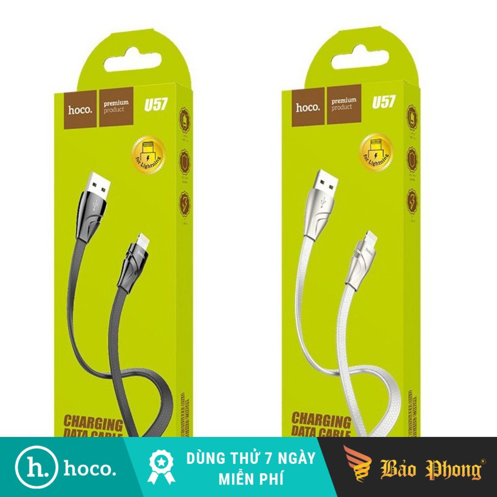 Cáp sạc iPhone HOCO U57 USB to Lightning dài 1m2
