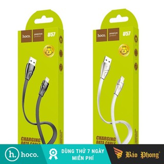 Cáp sạc iphone hoco u57 usb to lightning dài 1m2