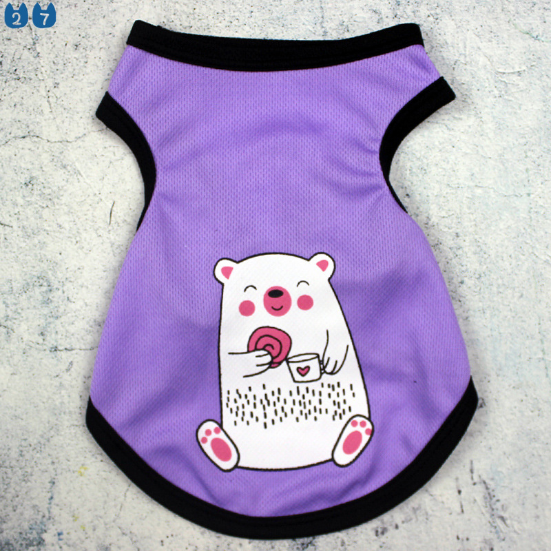 Áo Ba Lỗ Cotton Thời Trang Mùa Hè Cho Thú Cưng 27 Inch
