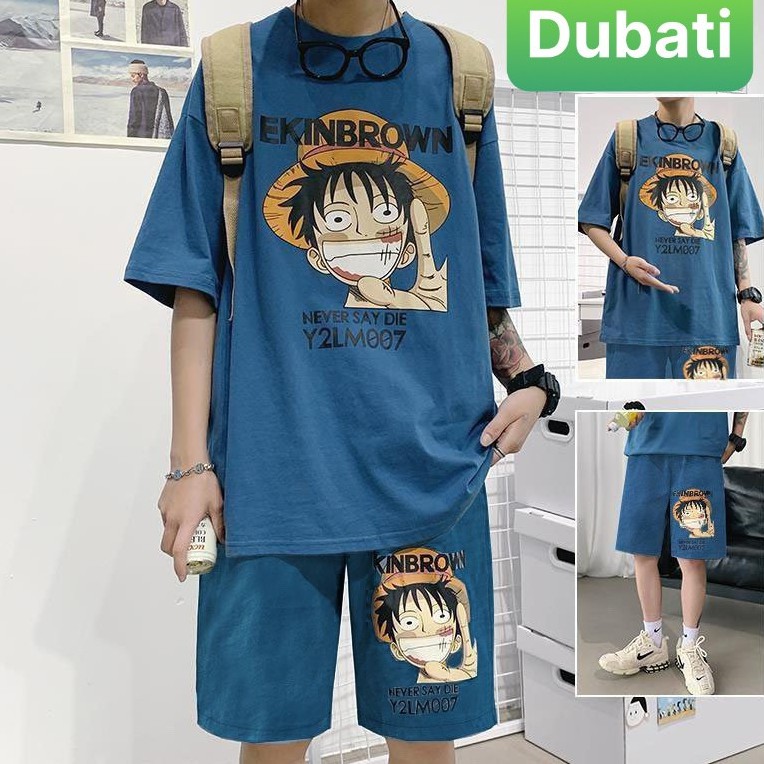 ĐỒ BỘ THỂ THAO ONEPICE HOẠT HÌNH SIÊU MỚI HOT, ĐỒ BỘ NAM, SET ĐỒ BỘ CHẤT VẢI THOÁNG MÁT- DUBATI FASHION
