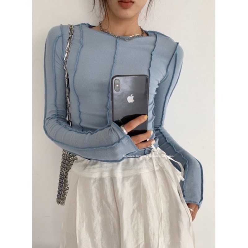 Áo thun tay dài sọc free size