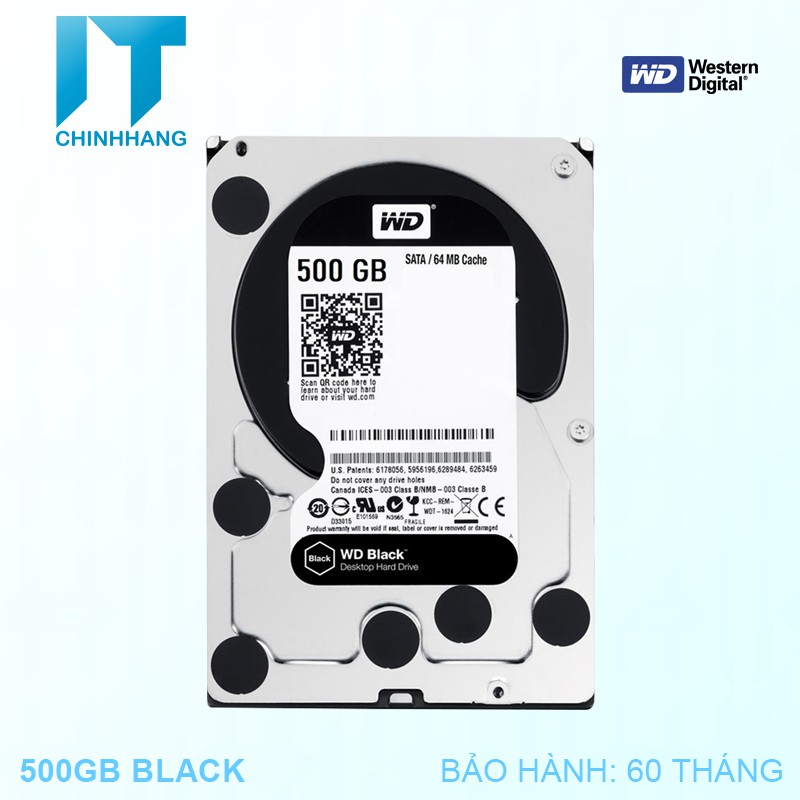 Ổ Cứng Gắn Trong HDD WD 500GB SATA3 (BLACK) - Hàng Chính Hãng