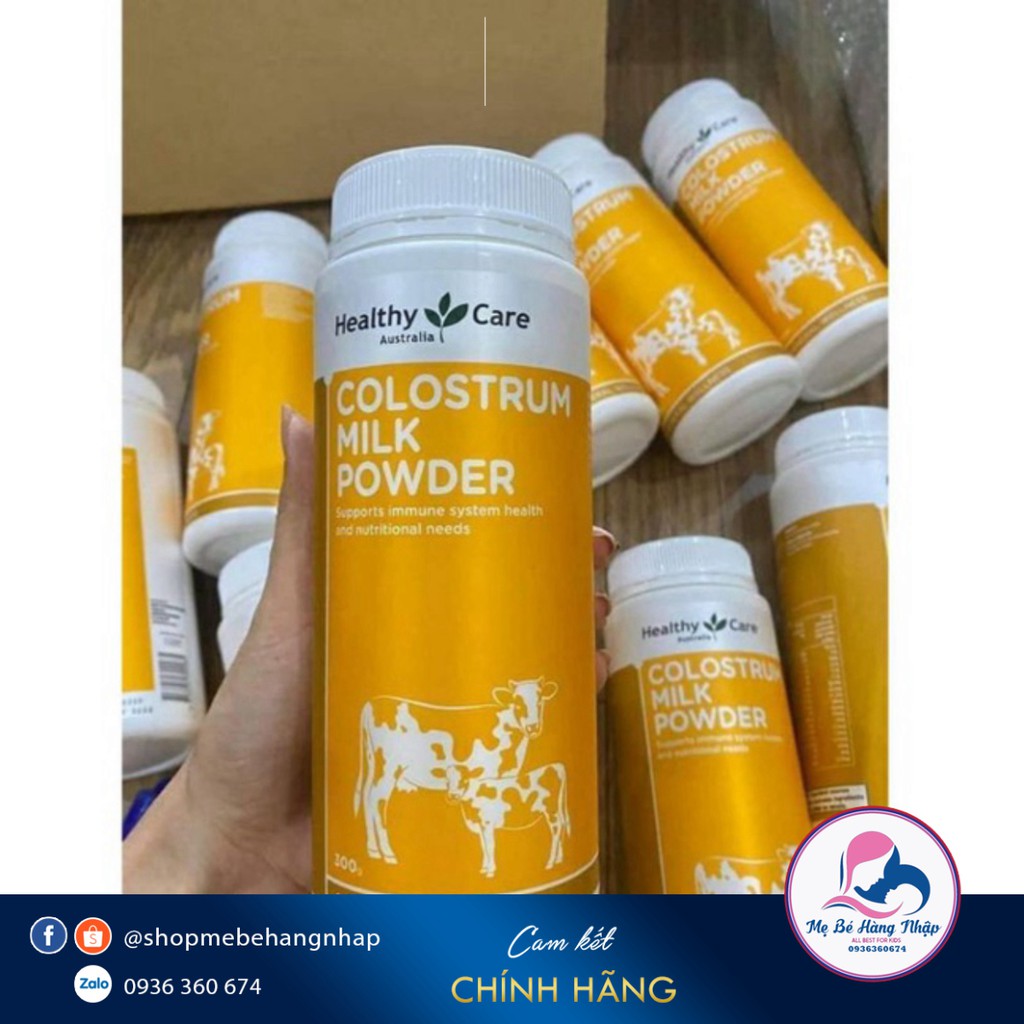 Sữa bò non Healthy Care Colostrum Milk Powder 300g của Úc Mẫu mới