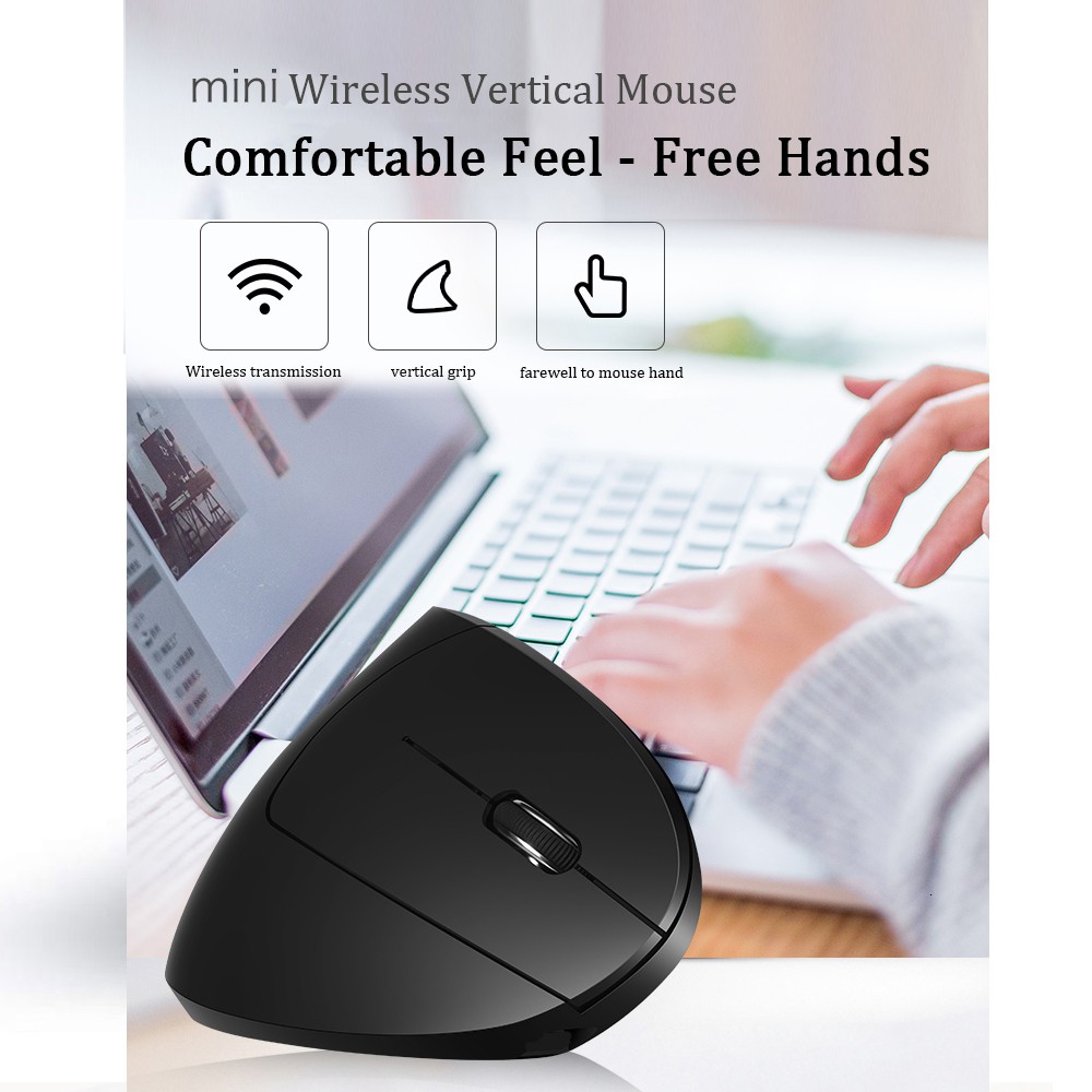 Chuột sạc Wireless Vertical Mouse Rechargeable 2.4G USB Ergonomic Optical Mice With Laptop PC Mouse