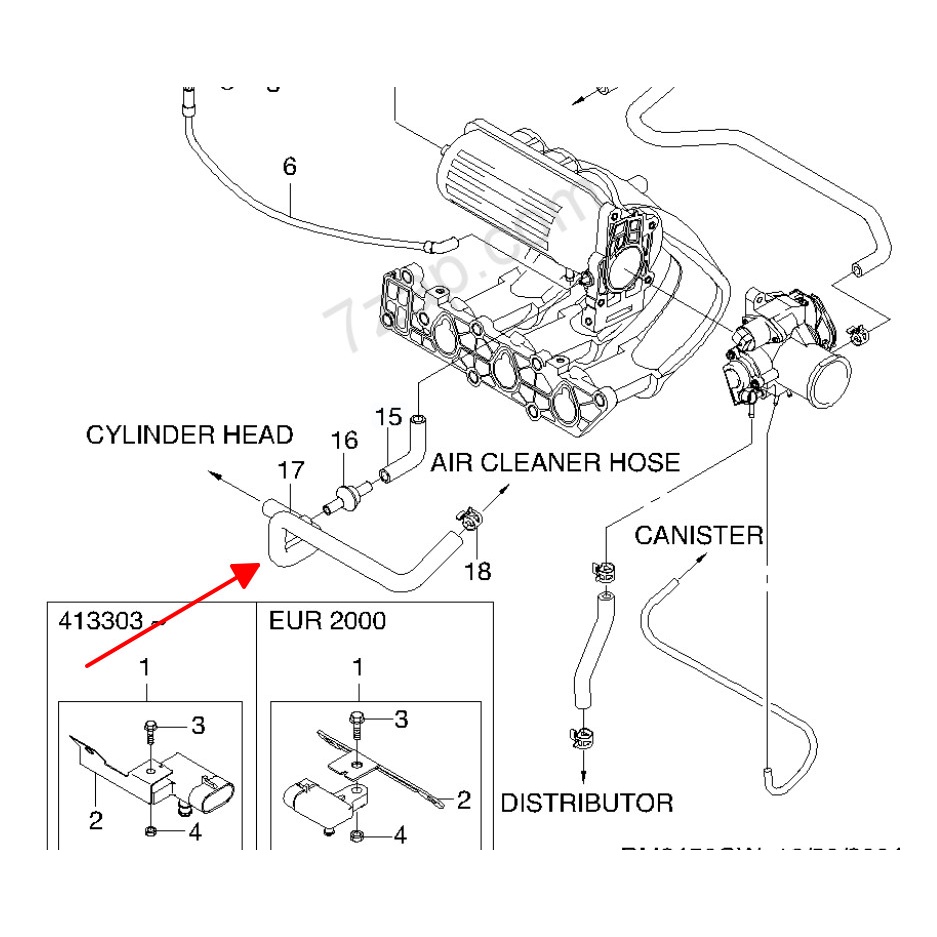 Ống trích khí Matiz