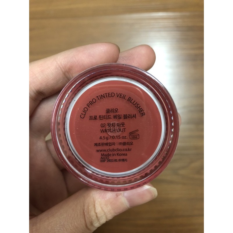 Má hồng dạng kem Cio Pro Tinted Veil Blusher màu 02 Watch Out