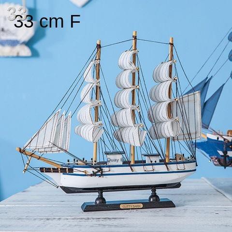 Miễn phí vận chuyển mô hình thuyền buồm bằng gỗ quà tặng sinh nhật đồ trang trí nhà Địa Trung Hải thủ công mỹ nghệ