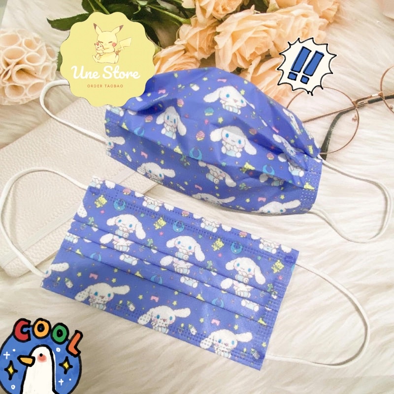 Gói 5 chiếc - khẩu trang in hình dễ thương Cinnamoroll