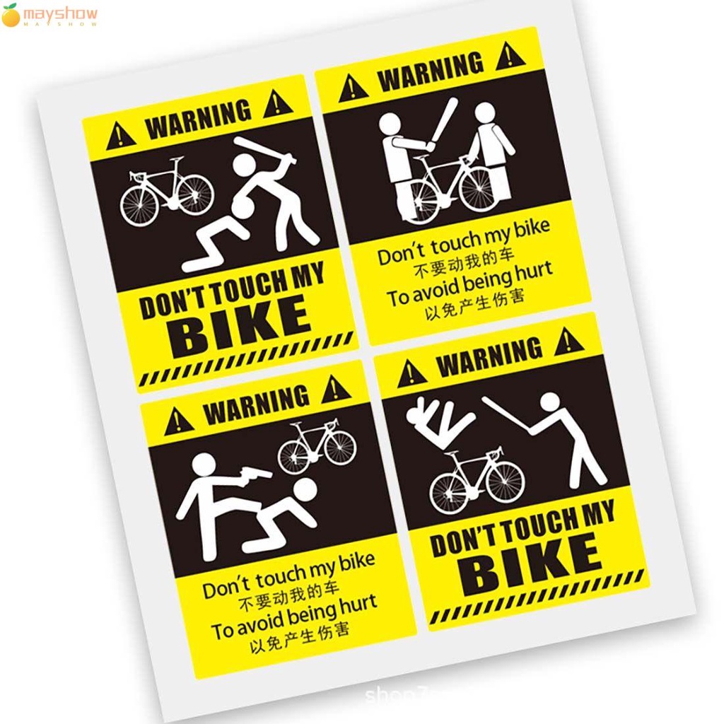 Miếng Dán Trang Trí Khung Xe Đạp / Xe Máy / Xe Đạp Leo Núi Chống Nước In Chữ Don 't Move My Bike