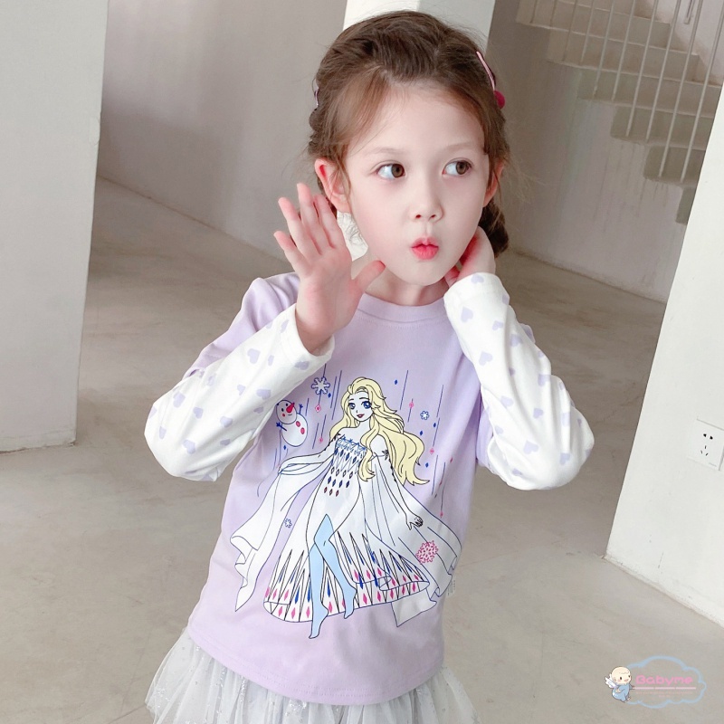 Áo Thun Tay Dài In Họa Tiết Hoạt Hình Dễ Thương Thoải Mái Thời Trang Cho Bé Trai Và Gái