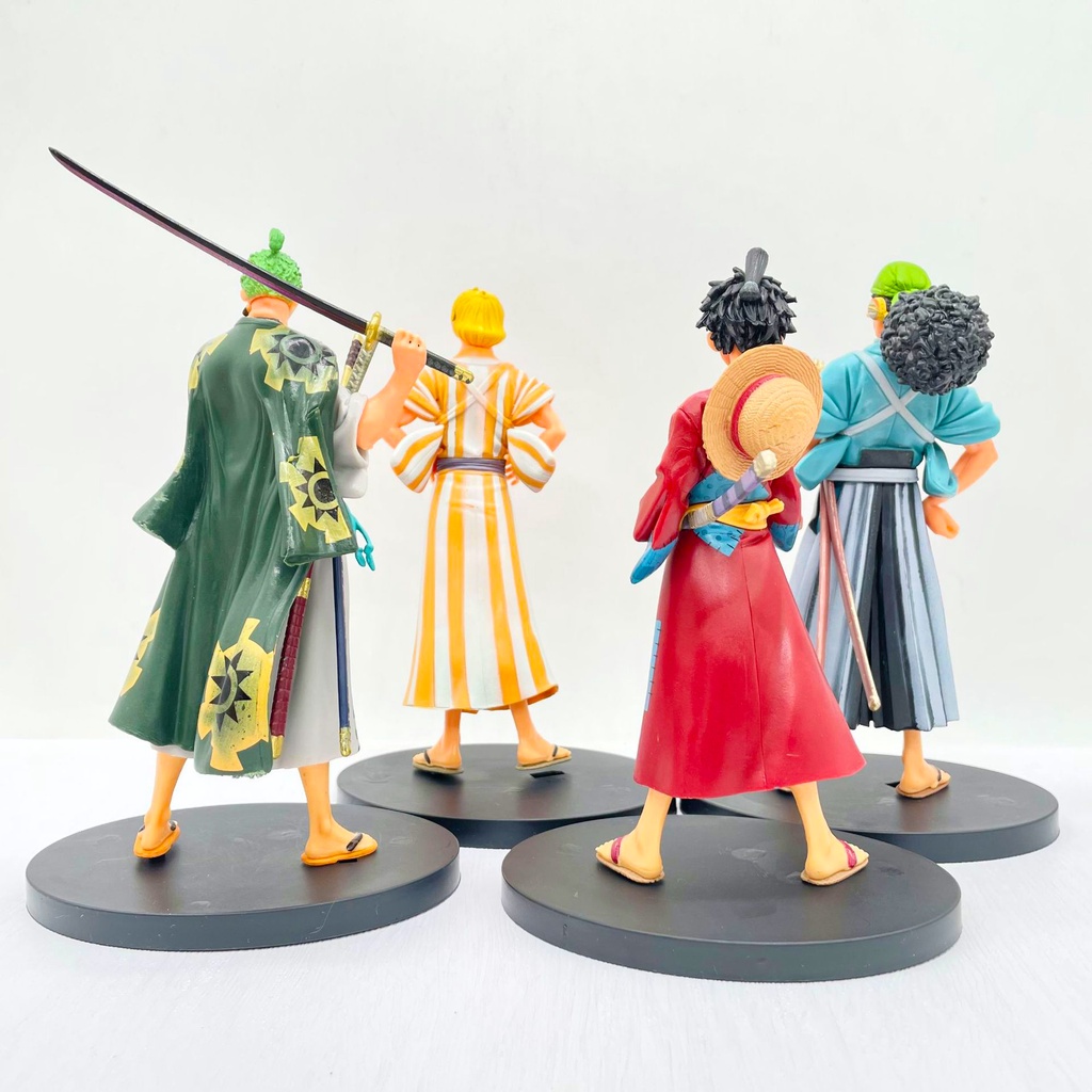 Mô hình 4 nhân vật One Piece cao 18cm siêu ngầu Luffy Zoro Sanji Usopp