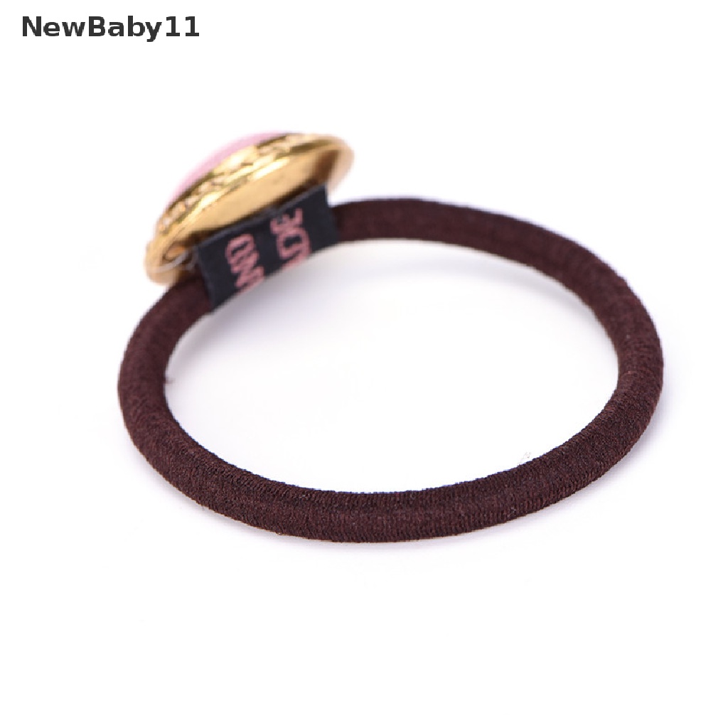 Băng Đô Cài Tóc Co Giãn Đính Nút Phong Cách Vintage Cho Nữ