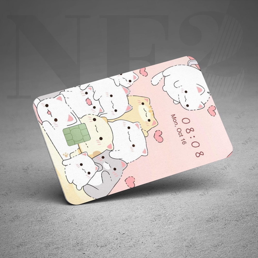 CUTE CAT 2 - Decal Sticker Thẻ ATM  Miếng Dán Trang Trí NF2 Cards