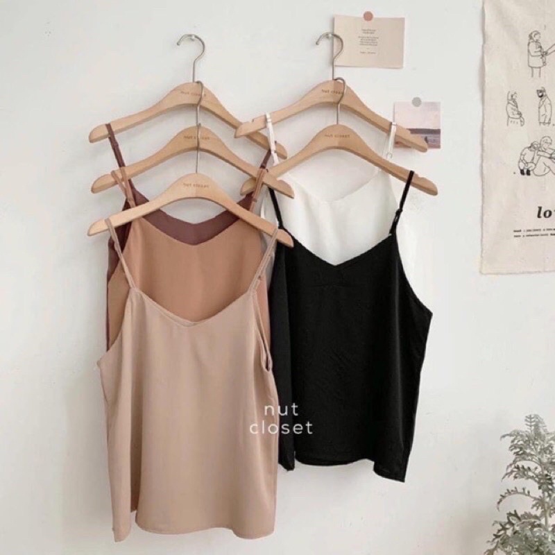 ÁO 2 DÂY BASIC VITAGE ĐŨI TRƠN