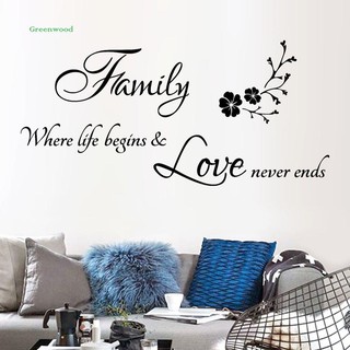 Miếng dán tường chữ họa tiết chữ Family độc đáo