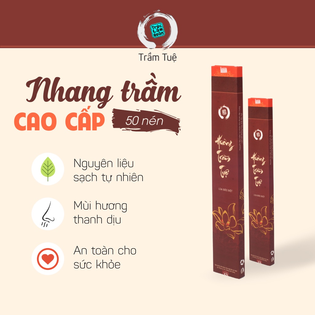 Nhang trầm hương ⚡️CAO CẤP⚡️ Nhang sạch, an toàn ít khói, 100% thiên nhiên, dùng trong phòng máy lạnh, mùi thơm ngọt