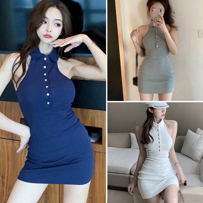 Đầm Ôm Body Không Tay Hở Lưng Quyến Rũ Cho Nữ