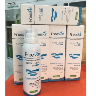Xịt mụn lưng ngực, mông, cánh tay FReeskin chai 80ml, giảm mụn, ngừa thâm sau mụn.