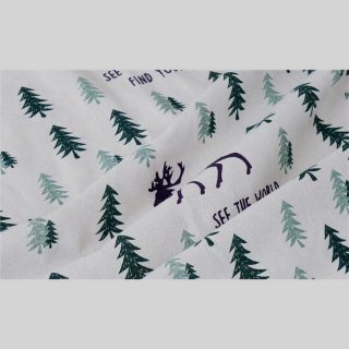 Vải bố vải canvas trang trí giáng sinh, decor noel cây thông và con tuần lộc, thổ cẩm nhiều màu