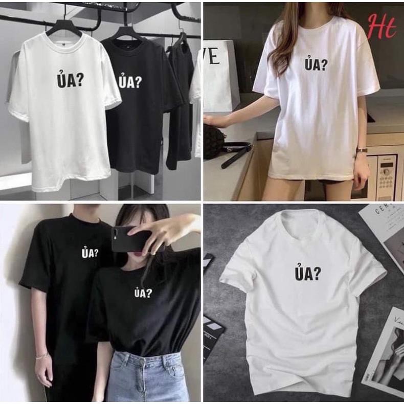 ÁO phông hè thun ngắn tay logo basic ỦA nam nữ mặc đôi nhóm freesize unisex dưới 55kg gía rẻ