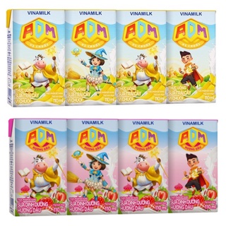 [CHỈ GIAO NOWSHIP] LỐC 4 HỘP SỮA VINAMILK ADM CHUỐI/ DÂU 110ML