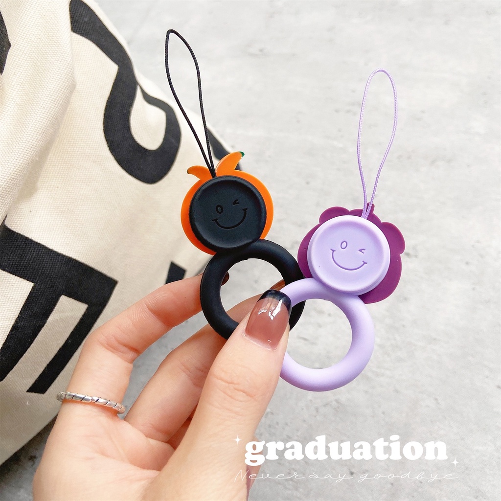 Ốp Điện Thoại Họa Tiết Hoạt Hình Có Vòng Nhẫn Đeo Ngón Tay Cho iphone/android Airpods/samsung/Baseus/XIAOMI/huawei/lenovo/oppo TWS
