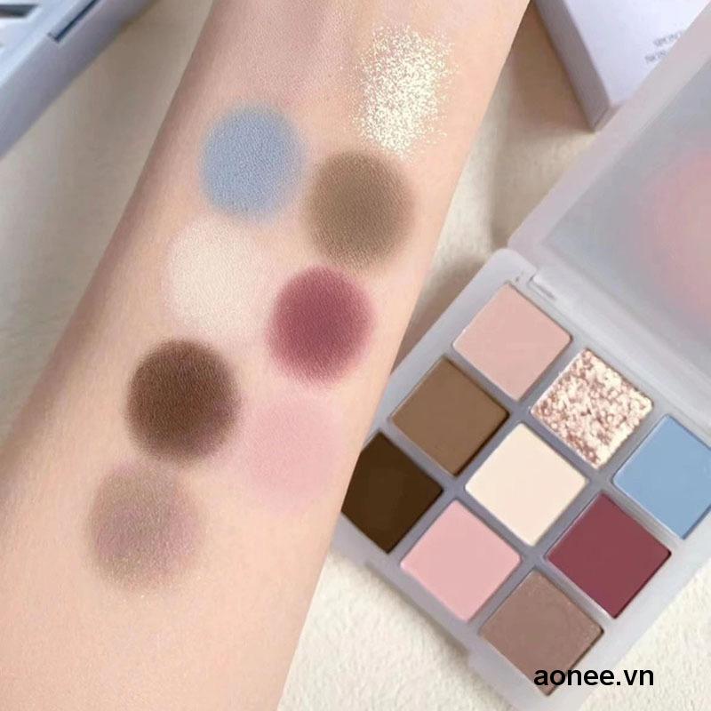 ✨✨Bảng Phấn Mắt 9 aonee.vn Màu Lì Và Ánh Ngọc Trai Kết Hợp Trang Điểm Mắt Nổi Bật