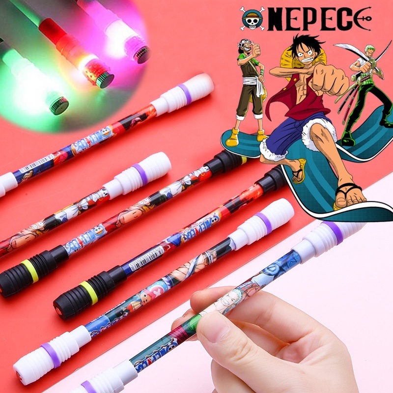 Bút Bi Mực Gel Hình Hoạt Hình One Piece Có Thể Xoay Linh Hoạt