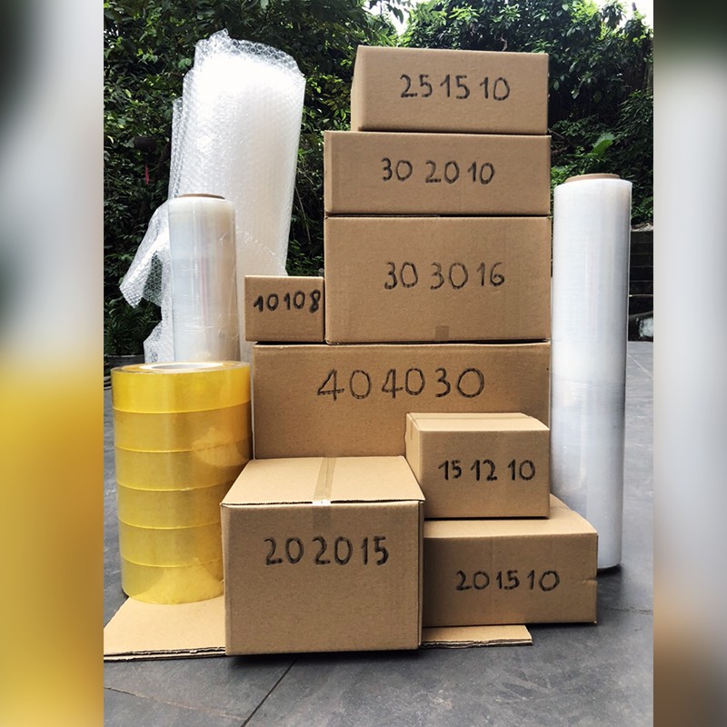 [20x20x15cm] 20 hộp các tông đóng hàng giấy dai thùng đẹp sản xuât bởi OinMart carton