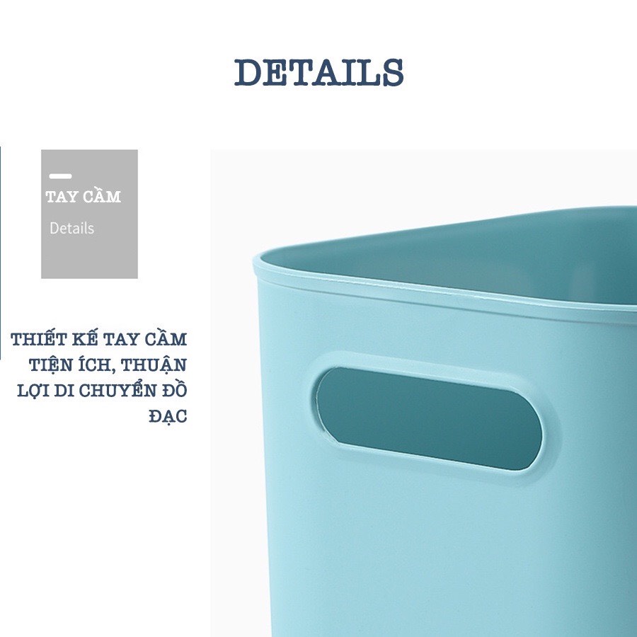 Hộp Đựng Đồ Bằng Nhựa Đa Năng Có Tay Cầm Nhiều Màu Tiện Dụng Cao Cấp Đựng Quần Áo, Mỹ Phẩm Q002
