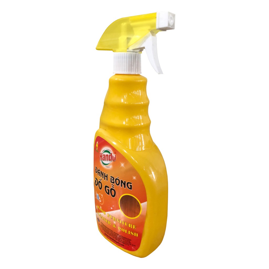 Chai xịt làm sạch và đánh bóng bề mặt gỗ Hando 600ml