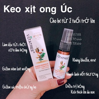 Xịt keo mật ong vitatree
