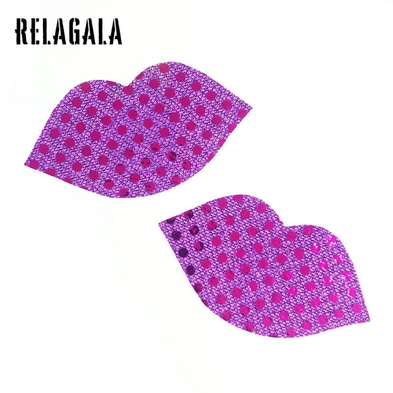 Cặp miếng dán ngực RELAGALA thoáng khí đính kim sa lấp lánh