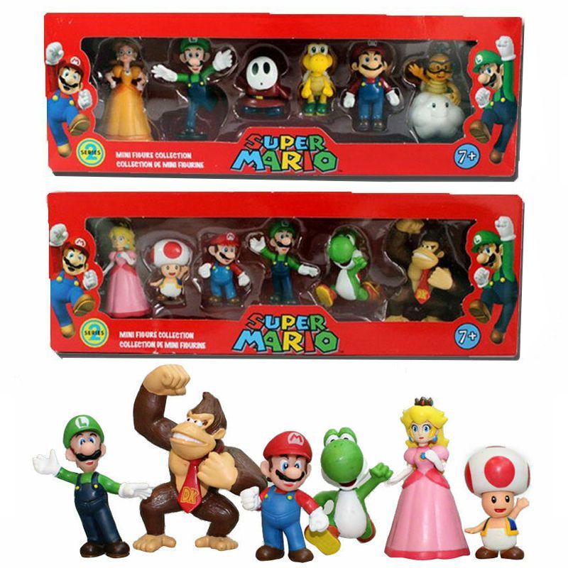 6 Mô Hình Nhân Vật Game Super Mario Bros