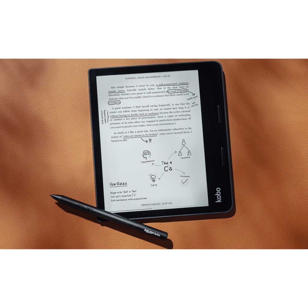 Máy đọc sách Kobo Sage - 8inch 32Gb - 100% newseal - Bảo hành 12 tháng