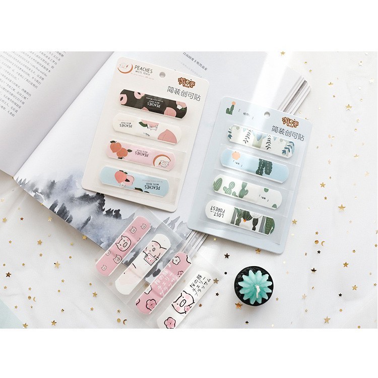 Băng Keo Cá Nhân Họa Tiết Họa Hình (Set 4 cái) - Băng dán cá nhân