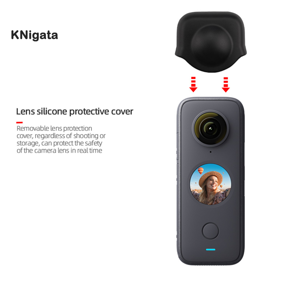 Nắp Đậy Ống Kính Máy Ảnh Bằng Silicon Chống Bụi Có Thể Tháo Rời Cho Insta360 One X2