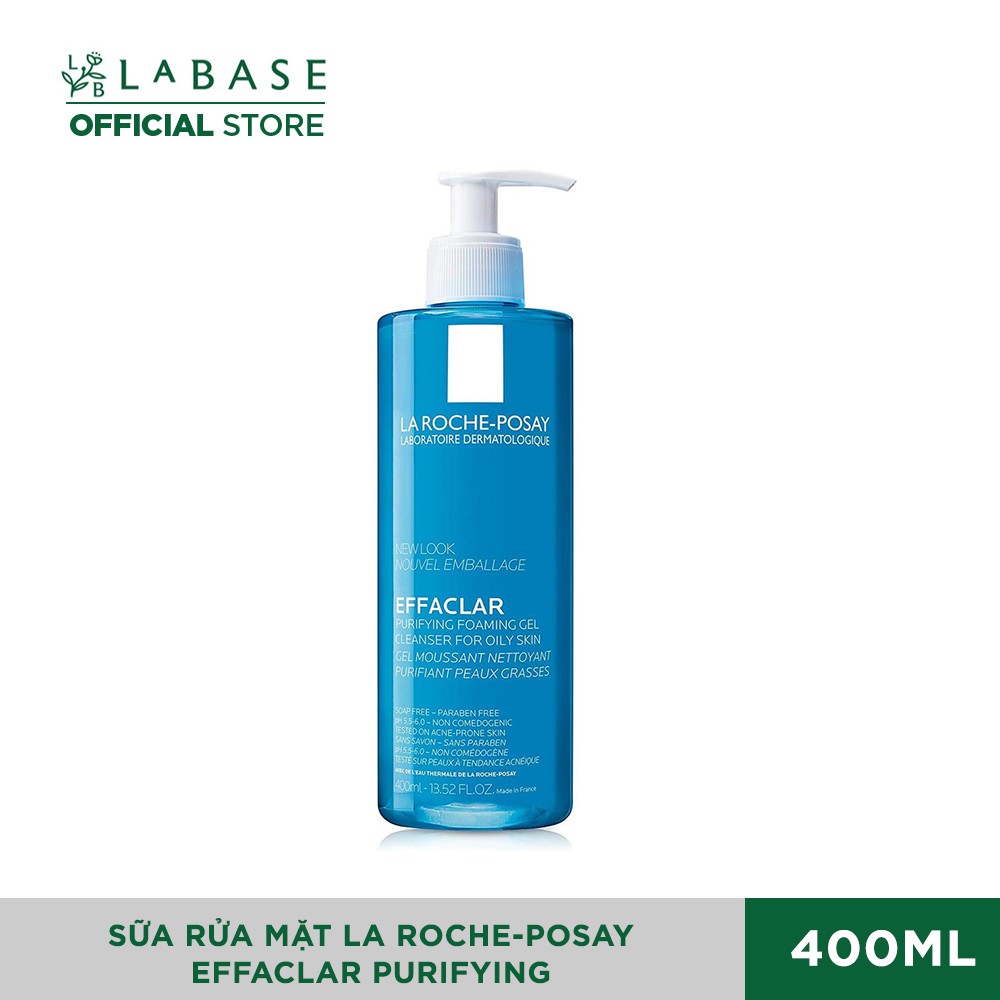 Gel rửa mặt tạo bọt cho da dầu nhạy cảm LaRoche Posay Effaclar Purifying Foaming Gel Cleanser 400ml | BigBuy360 - bigbuy360.vn