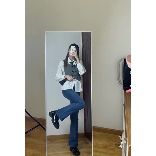 Quần jeans ống loe STYLE DISSCO cổ điển vintage